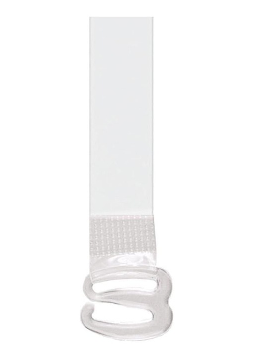 Bretele transparente Julimex RT-09, silicon, 16 mm, alb, 23x43 cm, set 2 buc
