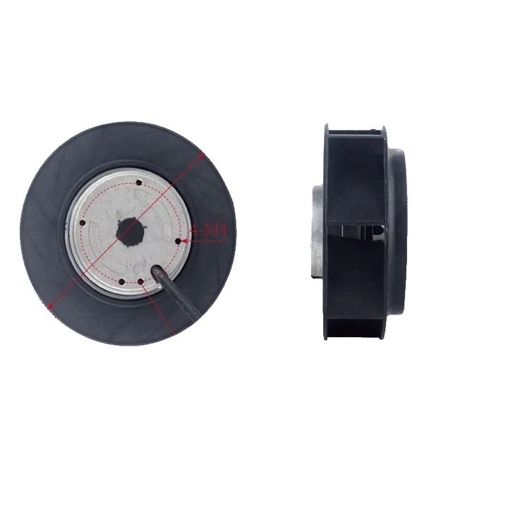 Ventilator centrifugal, 175FLW2-60W, plastic, 220V, 50Hz
