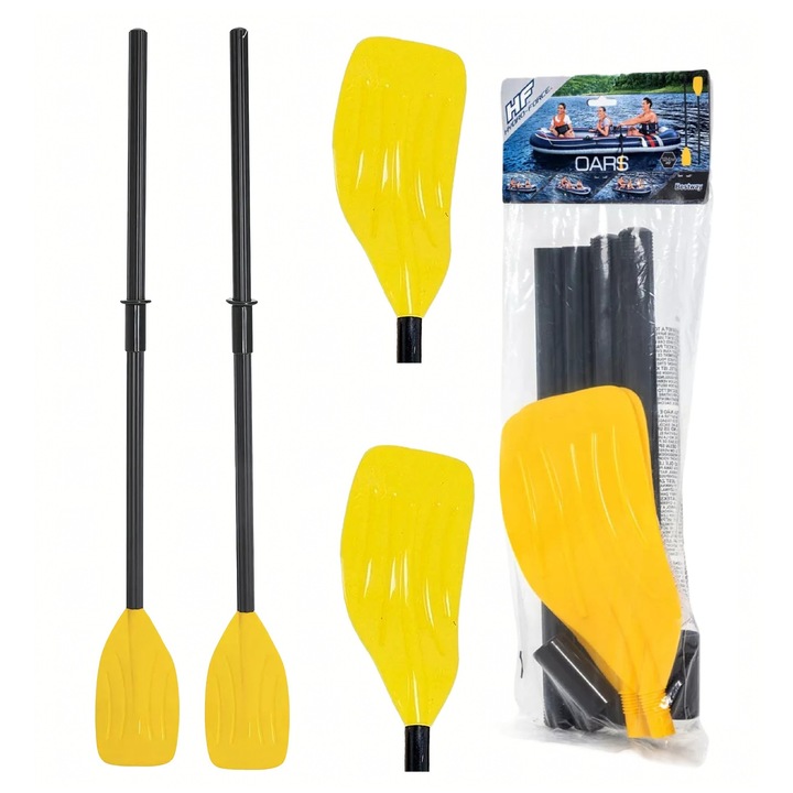 Összecsukható evezők 2 az 1-ben kajakhoz és SUP-hoz, Bestway, 124/150 cm, 3 szekció, 2 darabos szett, PVC