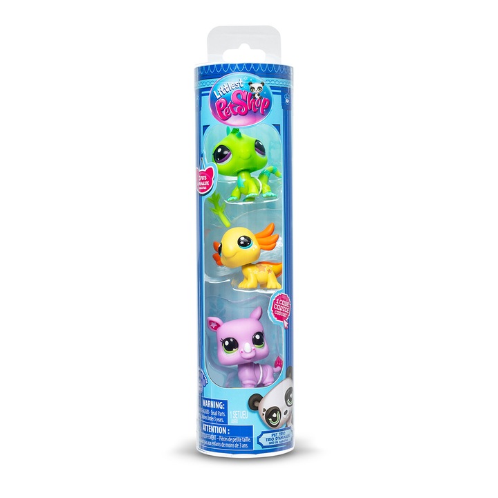 Комплект с 3 фигурки на дивите животни Littlest Pet Shop