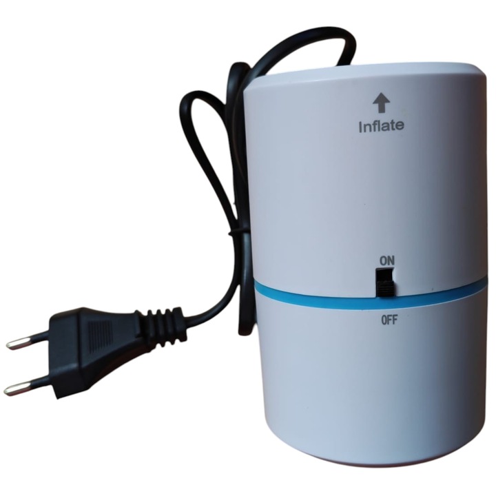 Pompa Electrica pentru Vidat Saci 40W, Pentru saci vidat haine, paturi, perne si lenjerii si Economisire Spatiu, Compacta, ALB, Electrica 220V, Presiune >4000Pa