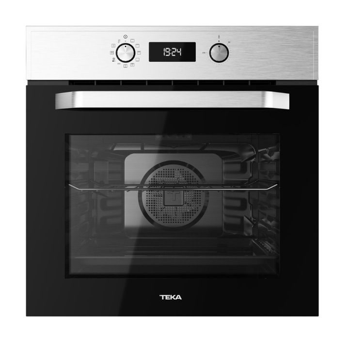 Cuptor electric Teka HCB 6435 P SS, piroliza pe 3 niveluri, cu 8 functii, 60 cm, clasa A+, 70l, Inox