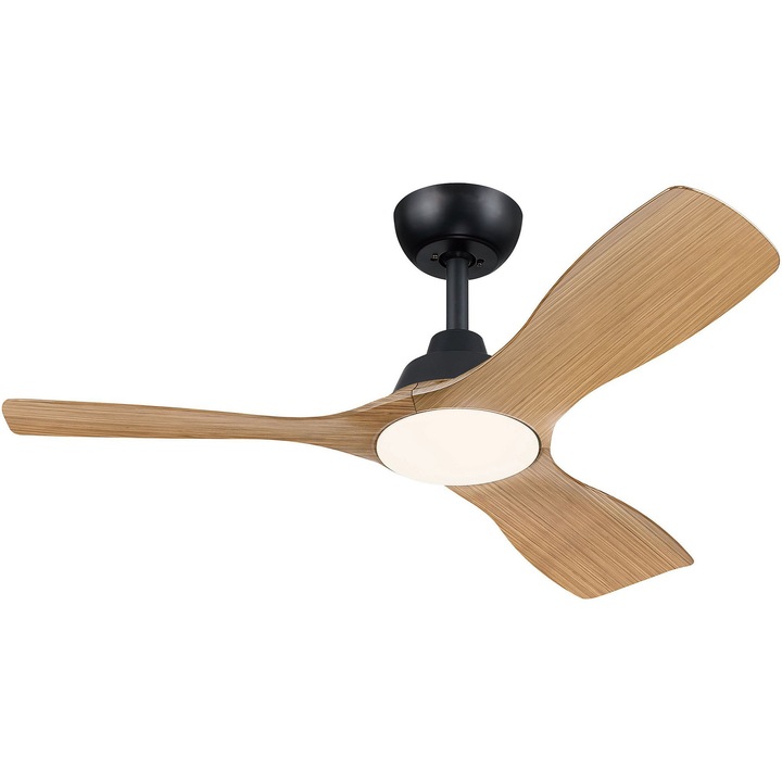 Philips Olas LED csillár ventilátorral, 106 cm átmérő, 30 W+24 W, 220-240 V, 3000-6500 K, IP20, 110 lm/W, 6 SDCM, Fekete/Fa