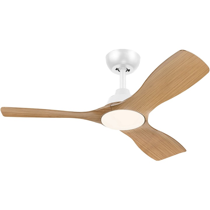 Philips Olas LED csillár ventilátorral, 106 cm átmérő, 30 W+24 W, 220-240 V, 3000-6500 K, IP20, 110 lm/W, 6 SDCM, Fehér/Fa