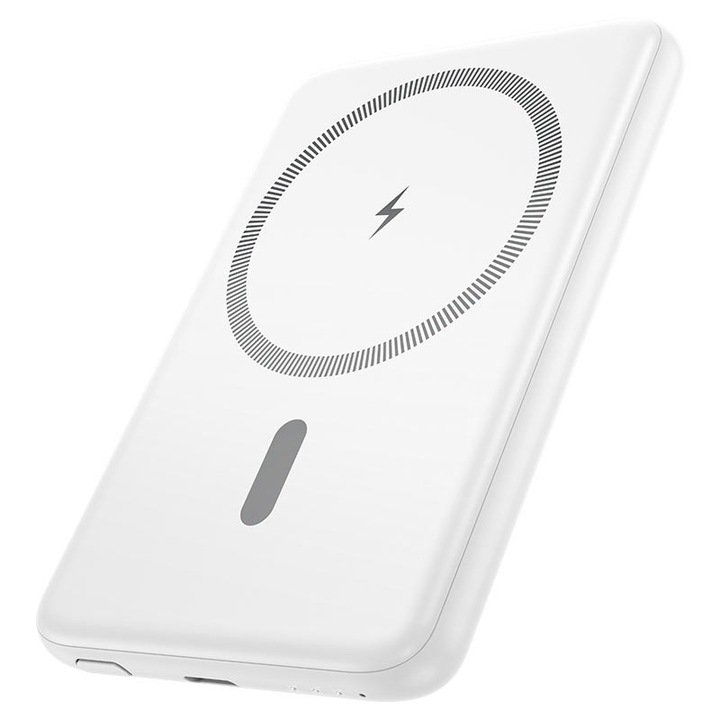 Baterie Externa Hoco J140A, Incarcare rapida, PD20W, Magnetica, Compatibila MagSafe, 5000mAh, Alb