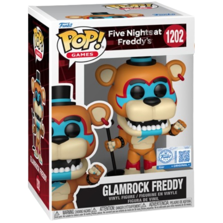 Figurina - Pop! Games - Five Nights at Freddy's - Glamrock Freddy, Multicolor, 9.5 cm