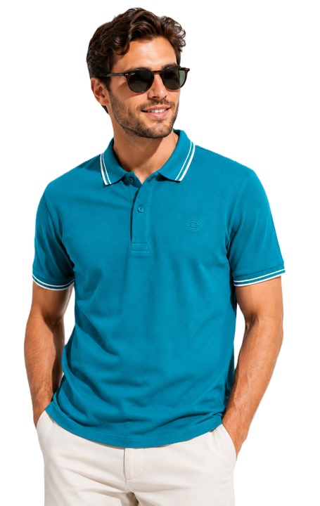 Férfi galléros póló, Lotto, LO61550M, kék, minőségi anyag, 2XL INTL