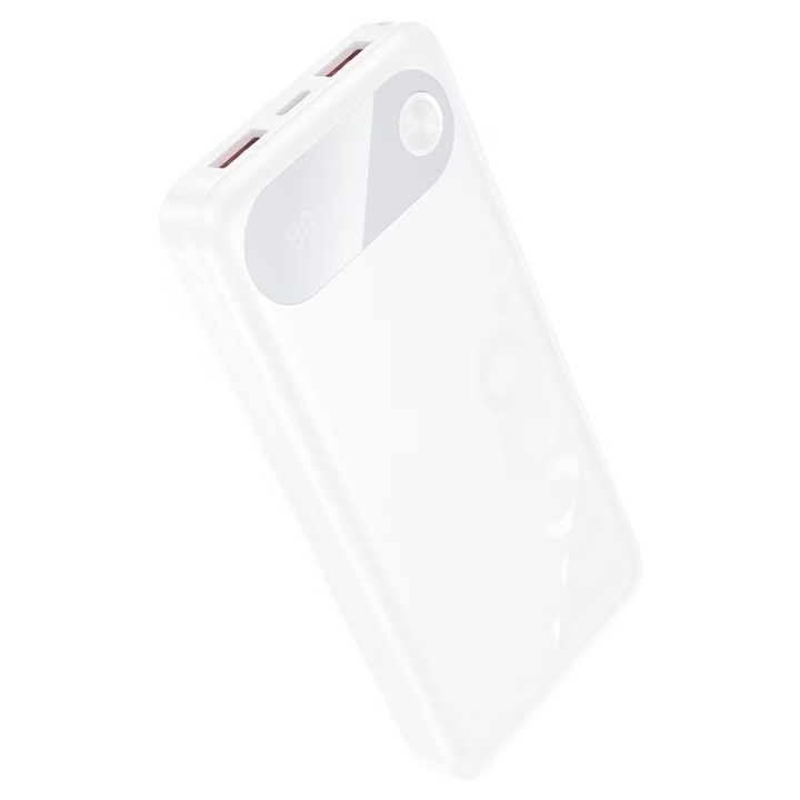 Baterie Externa Hoco J154, Incarcare rapida, 22.5W + PD20W, Display Digital, 10000mAh, Alb