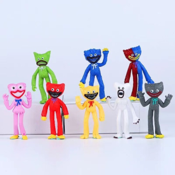 8 db-os Poppy Playtime Huggy Wuggy figura szett, többszínű