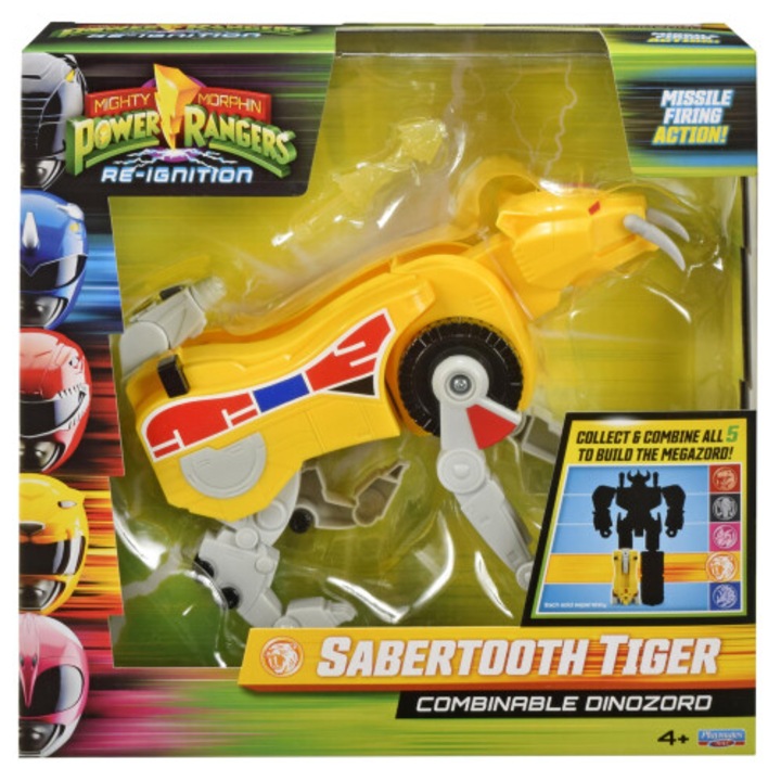 Figurina Dinozord Sabertooth Tiger kombinálható Power Rangers Mighty Morphin
