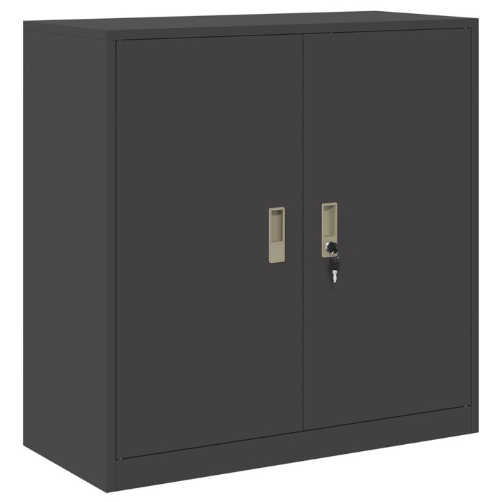 Dulap de depozitare vidaXL, Negru 90 x 40 x 90 cm Otel