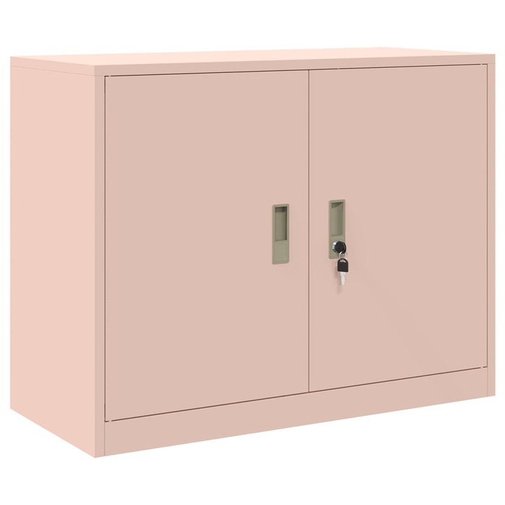 Dulap de depozitare vidaXL, Roz 90 x 40 x 70 cm Otel