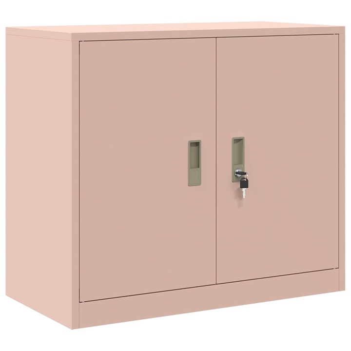 Dulap de depozitare vidaXL, Roz 80 x 40 x 70 cm Otel