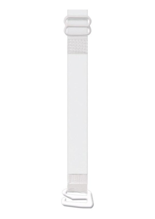 Bretele transparente, Julimex, silicon, alb, 10mm, reglabile