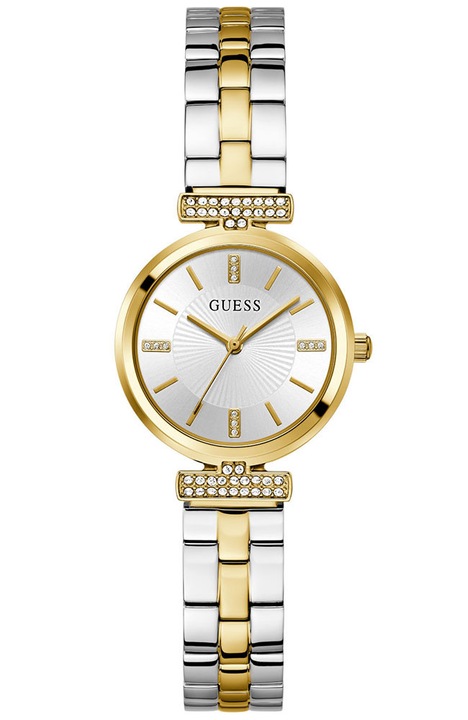 Guess GW0762L5 női karóra, rozsdamentes acél, cirkónia, ezüst, karkötő, kéttónusú