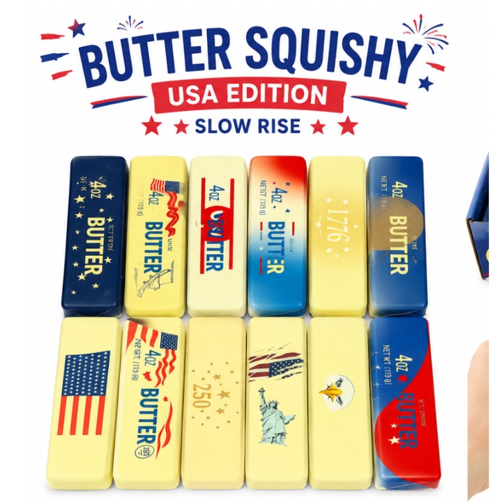 Интерактивна играчка VICTINY ® МОДЕЛ UNT BUTTER AMERICA / САЩ, squishy, антистрес, за тревожност, депресия и много други ежедневни състояния, както при деца, така и при възрастни
