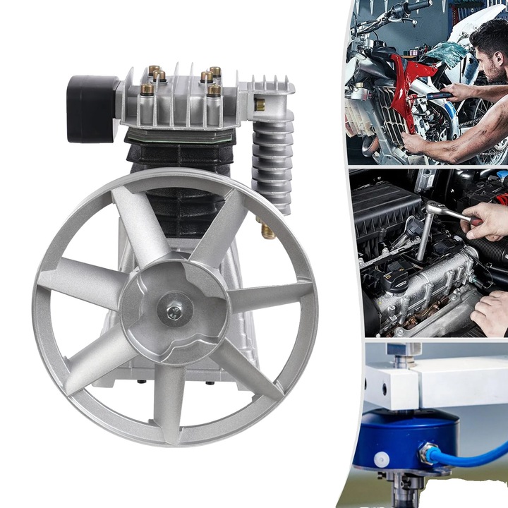 Cap compresor aer 3HP 250L/min argintiu