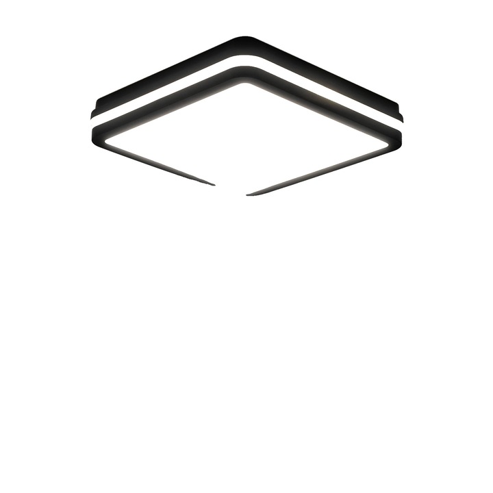 LED плафониера със сензор за движение, неутрална светлина, бяла, 26x26x5.5см, 24W