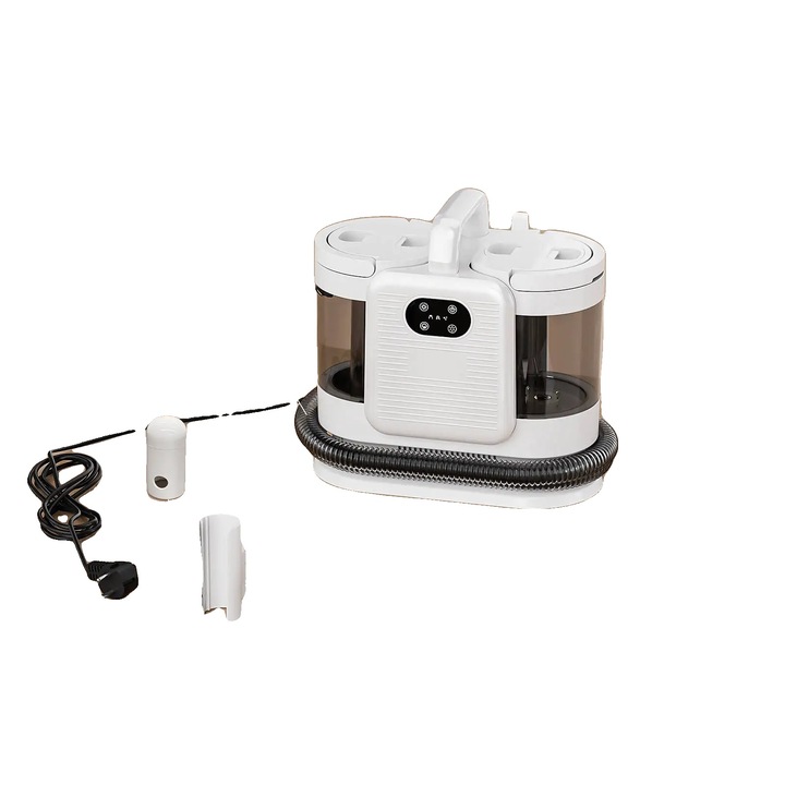 Aparat de curatat cu abur 2in1, 1650W, fara fir, compact, alb, 6000PA