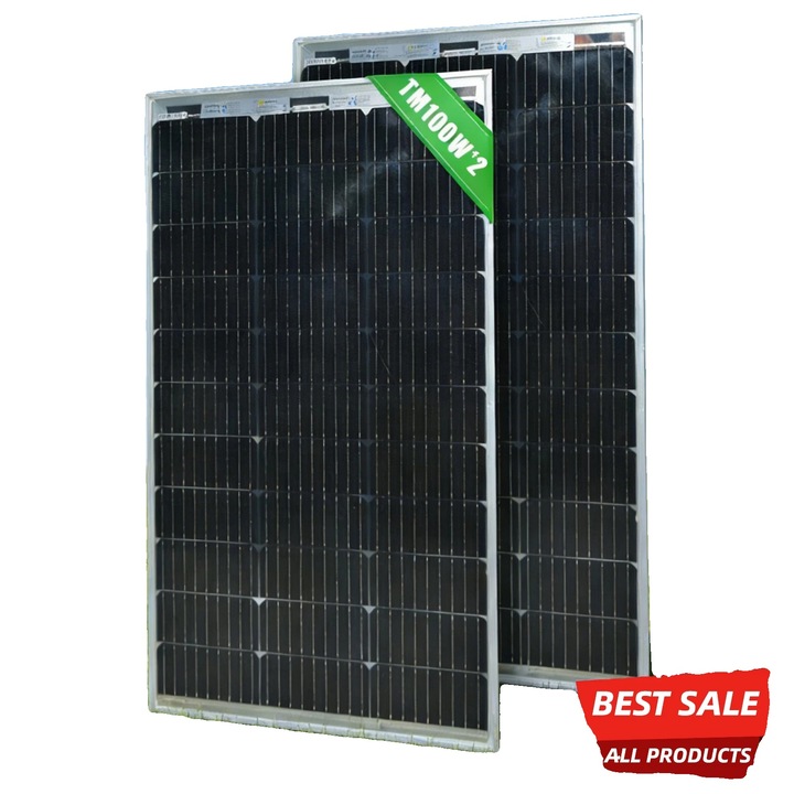 Panou solar bifacial 2 buc 100x53x3cm albastru inchis 100W