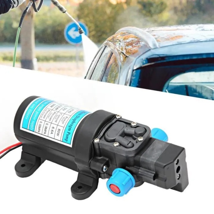 Mikro membrános elektromos vízpumpa 12V 80W önfelszívó műanyag