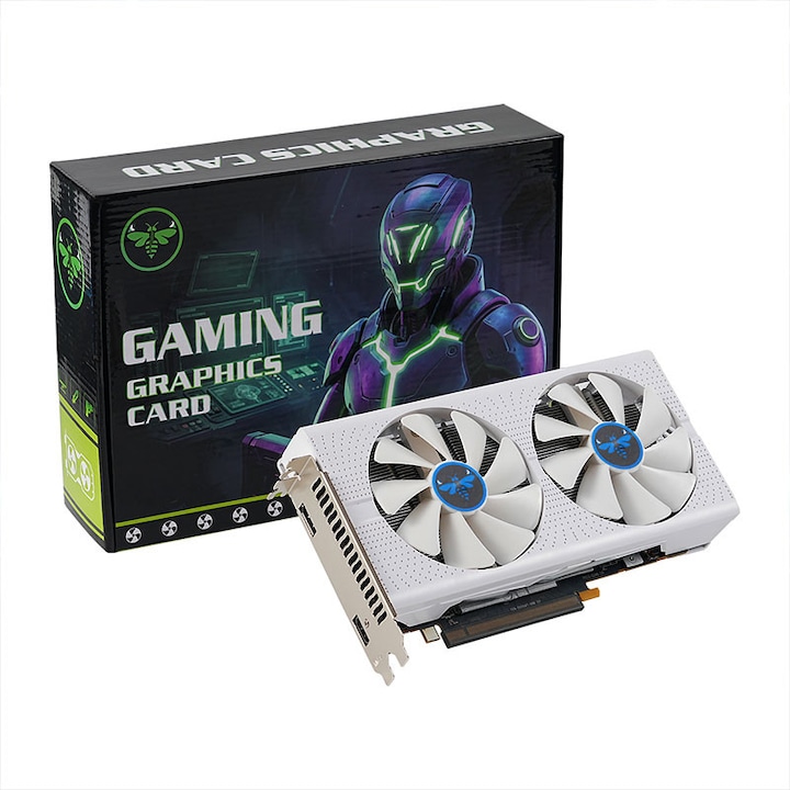 Placa video LUNAHORNET Radeon RX470 8GB GDDR5 256 BIT, placa grafica, ideala pentru jocuri si birou, racire silentioasa cu doua ventilatoare, porturi HDMI si DP