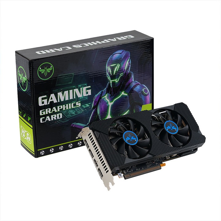 Placa video LUNAHORNET Radeon RX 5700 8GB GDDR6 256 BIT, placa grafica, ideala pentru jocuri si birou, racire silentioasa cu doua ventilatoare, interfata HDMI si 3 x DP