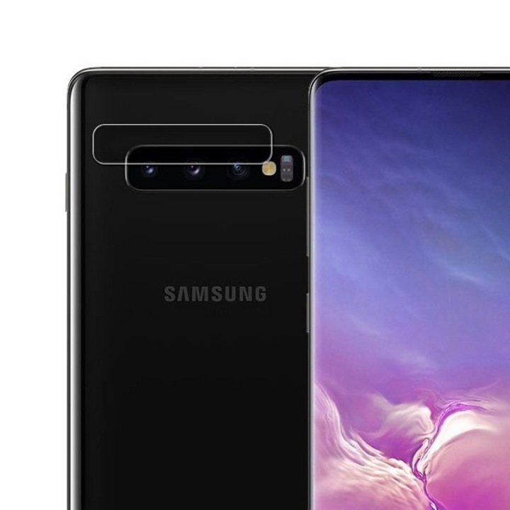 Ütésálló Kamera Védő Samsung S10 Plus Tempered Cam Glass, Átlátszó