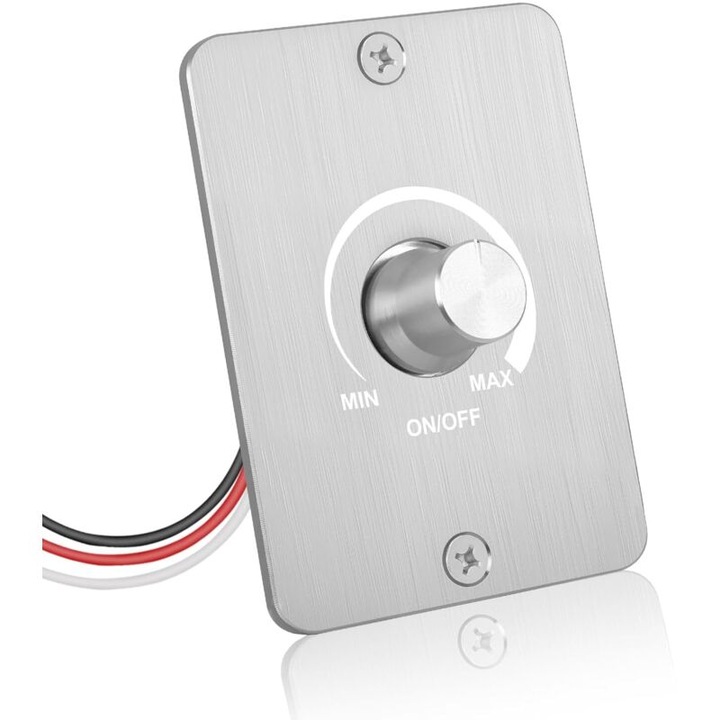 Dimmer LED 12V, 5A, fokozatmentesen szabályozható, fekete, 8x8cm