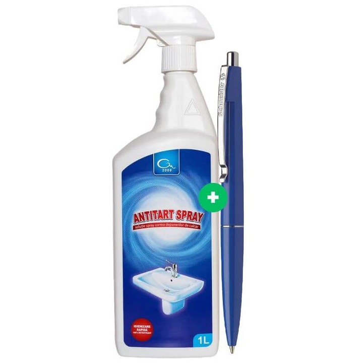 Set Antitart Spray Anti-Calcar Profesional pentru Baie 1 Litru+ Pix Schneider – Curatare Rapida, Protectie si Parfum Fresh