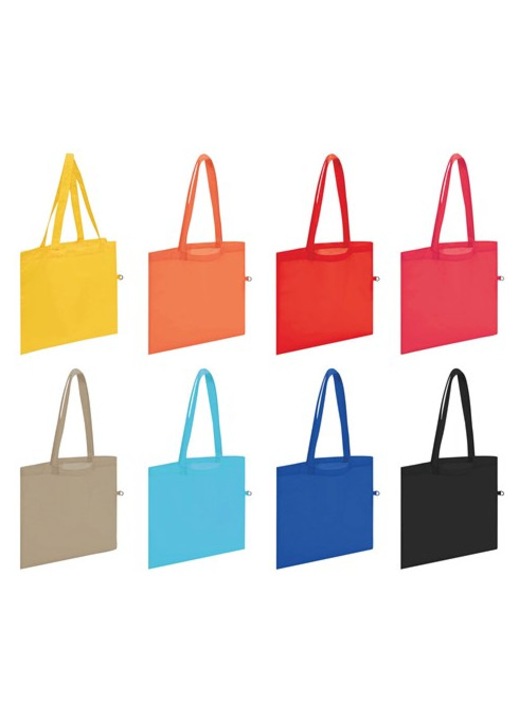 Set sacose cumparaturi Weser Shoppy, include 8 sacose pliabile in genti mici de culori asortate, poliester 290T, dimensiuni 42 x 38 cm