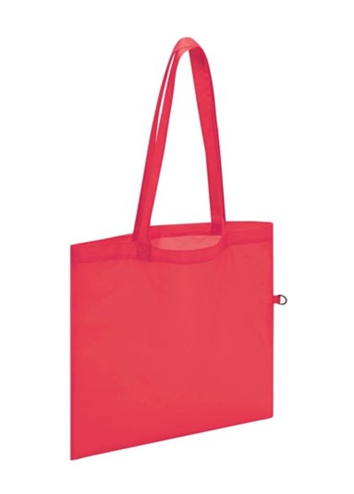 Sacosa de cumparaturi Weser Shoppy, roz, pliabila intr-o geanta mica de culoare asortata, poliester 290T, dimensiuni 42 x 38 cm
