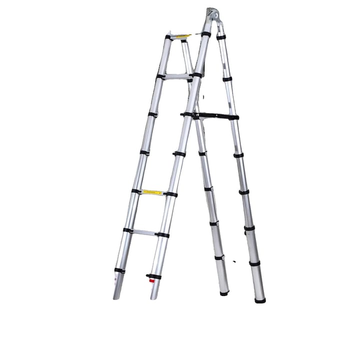 Scara telescopica aluminiu, design A, 5m, 150kg, pliabila