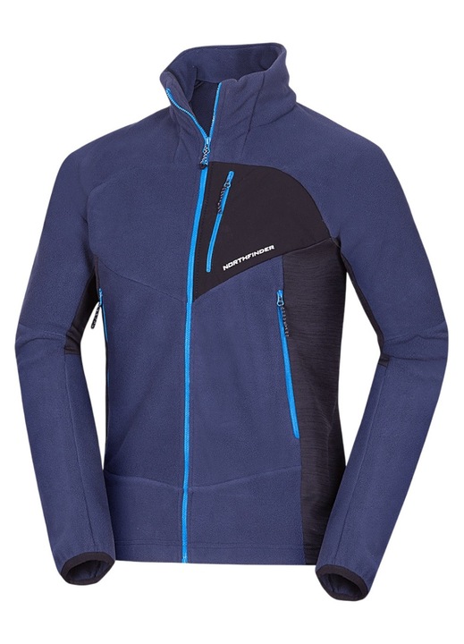 Fleece trekking barbati Northfinder Jedrzej, Albastru