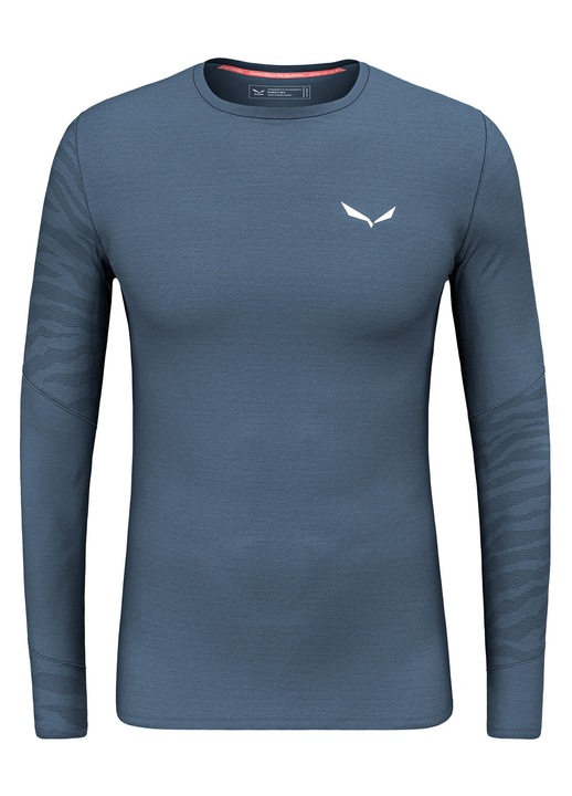Bluza merino barbati Salewa Cristallo Warm Alpine FW 2025-Albastru-46/S