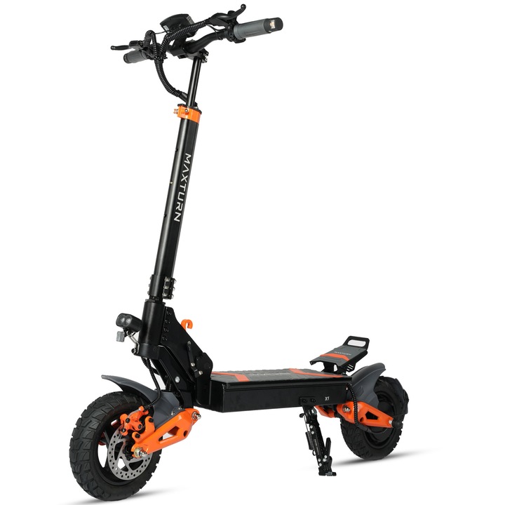 Trotineta Electrica Maxturn-X1, Cu NFC, Motor 1000W, Baterie 48V 15.6Ah, Autonomie 50 Km, Viteza Maxima 45 Km/h, Negru