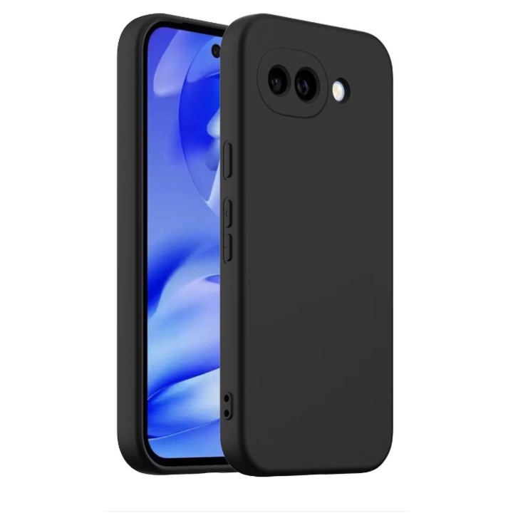 Husa protectie compatibila cu Google Pixel 10a, Silicon Flexibil Mat, Protectie Camera, Margini Ridicare pentru protectie ecran, Negru