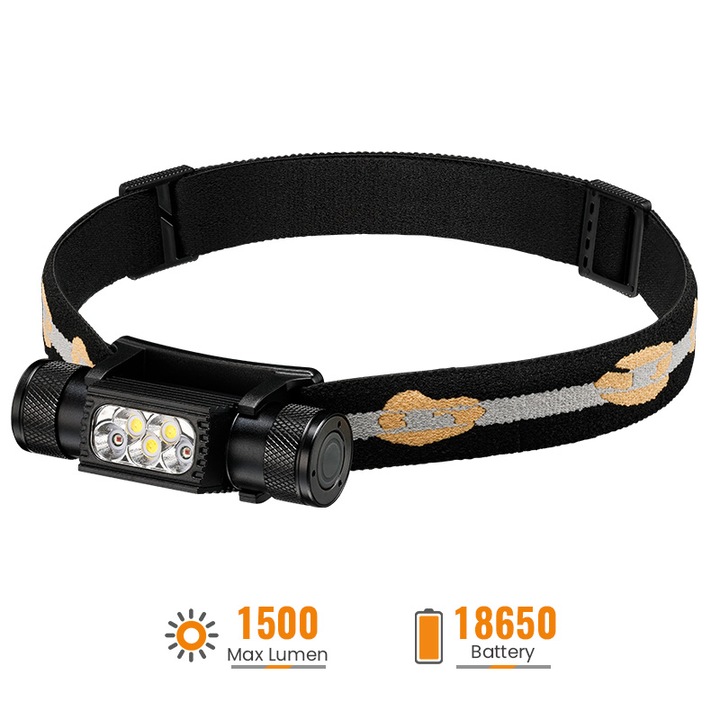 H35B(H05B) Акумулаторен LED челник с червена светлина