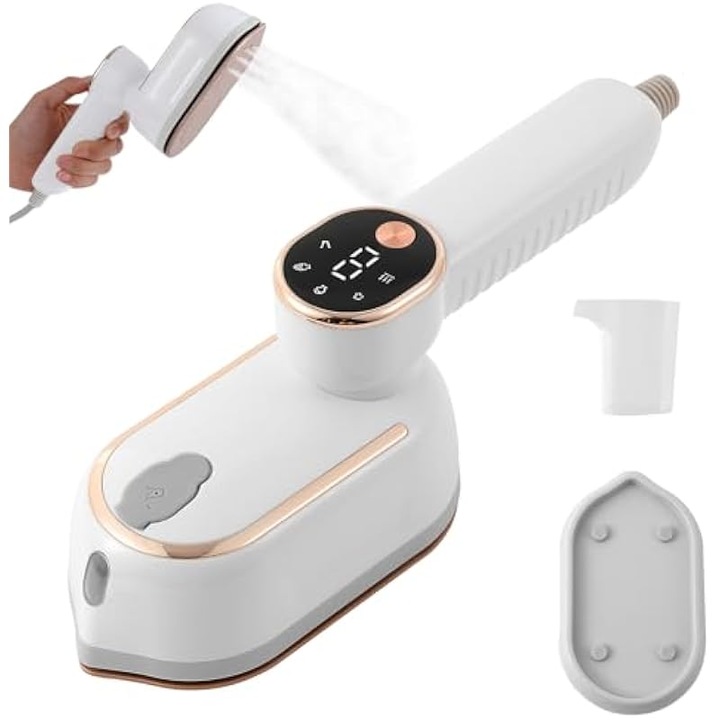 Fier de calcat portabil 2 in 1, 1200W, alb, 130ml, 180xfoldabil