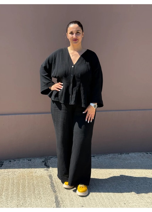 Compleu Muselina Black Muse, bumbac, Negru
