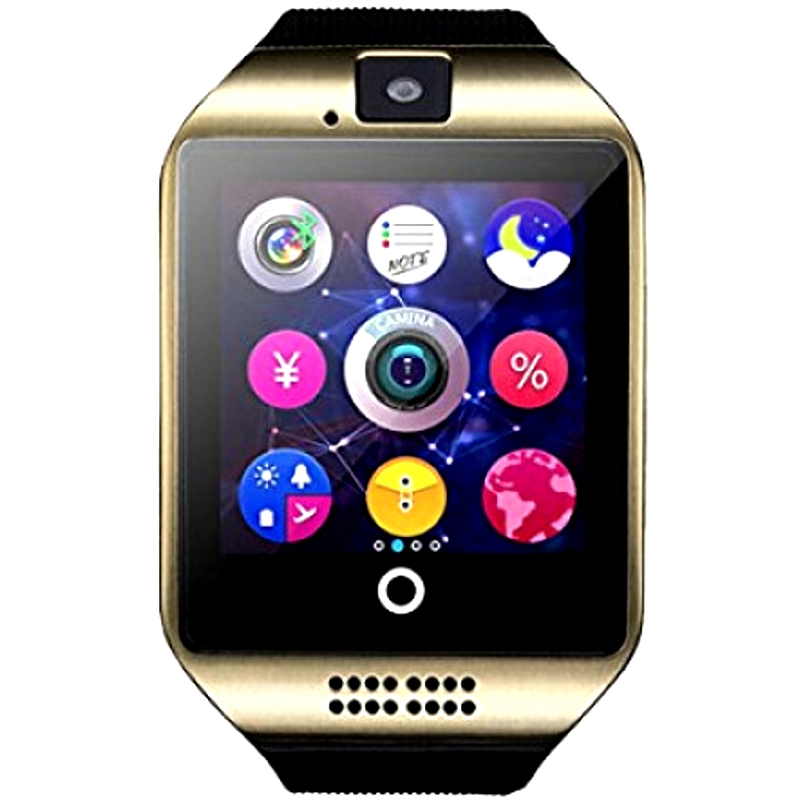 Ceas Smartwatch IDL Orleans Model Soft 2018,Slot cartela SIM, Bluetooth, Camera foto, Functie Telefon,Ecran Lcd, Anti lost,Notificari Facebook, Whatsapp,Sedentary remind,G-senzor, Gold