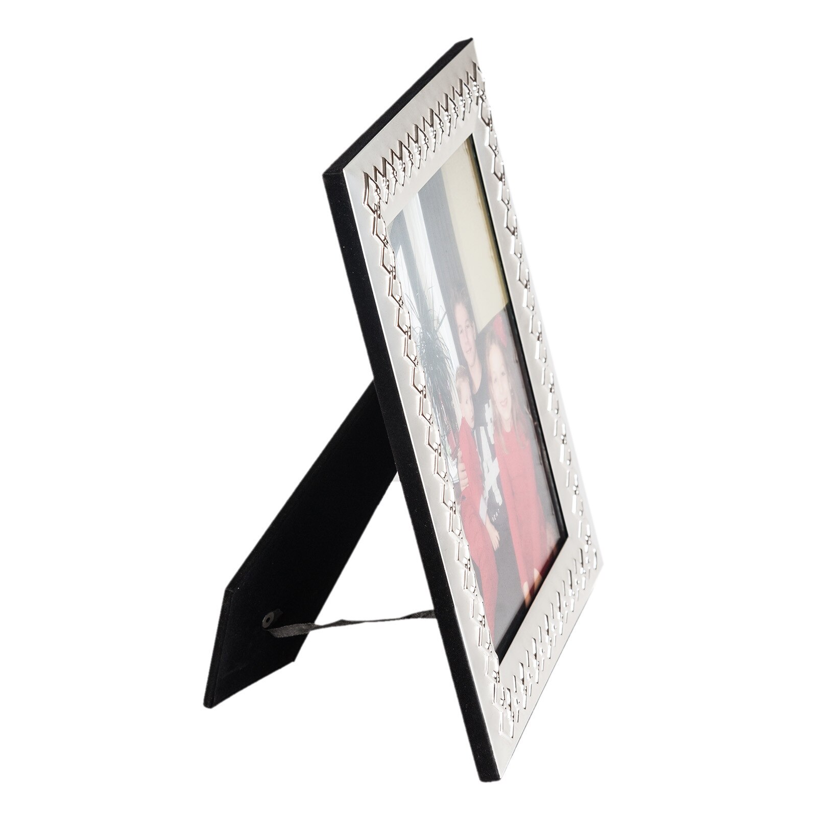 Zep Srl Cornice Da Tavolo LARINO In Silver Plated - Formato 15x20 - Artigianale Italiana Con Retro In Legno