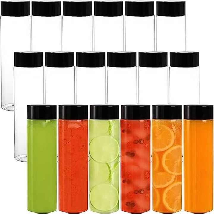 Комплект от 13 прозрачни PET бутилки 400ml 20.5x5.5x5.5cm за напитки