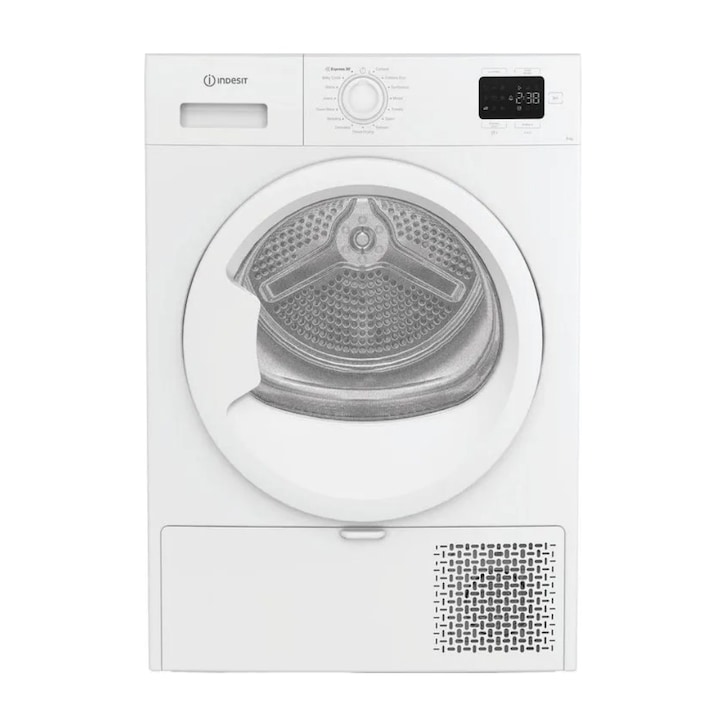 Uscator de rufe Beko B3T43239, Pompa de caldura, 9 kg, 15 programe, Clasa E, SteamCure, RecycledDry, Motor ProSmart Inverter, OptiSense, Aquawave, Hygienic Refresh, Antracit