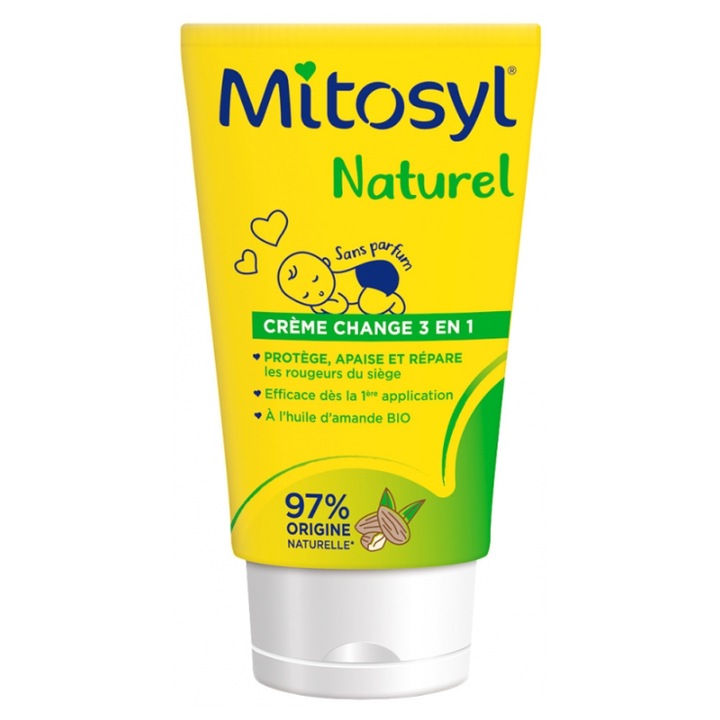 Mitosyl 3 az 1-ben popsikrém gyermekeknek, hármas hatással, véd, nyugtat és regenerál az első alkalmazástól kezdve 70 ml