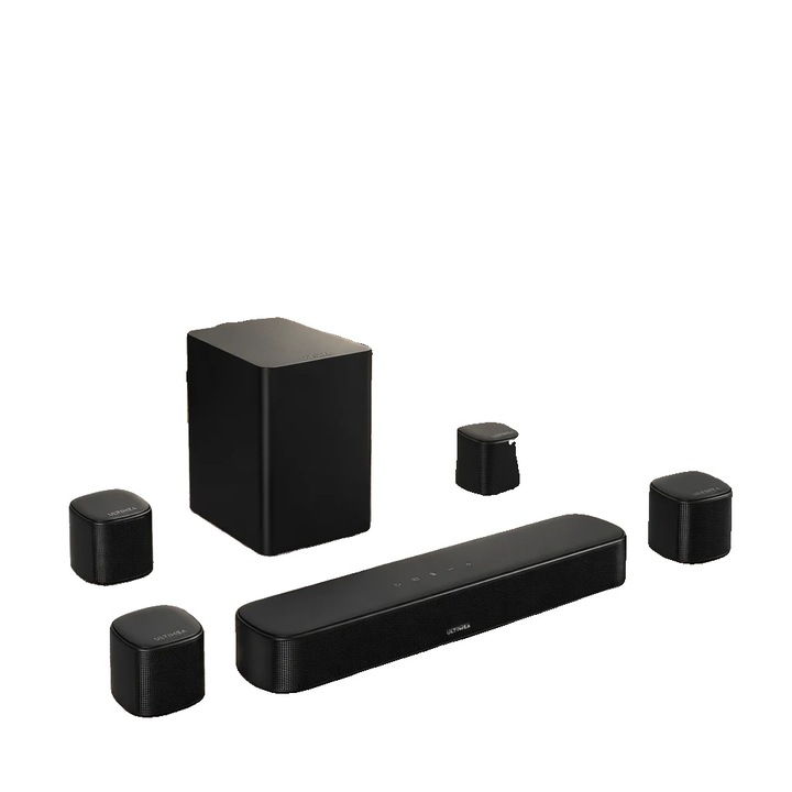 Soundbar 7.1 Surround Virtual, Bluetooth 5.3, 38x3x5 inch, negru