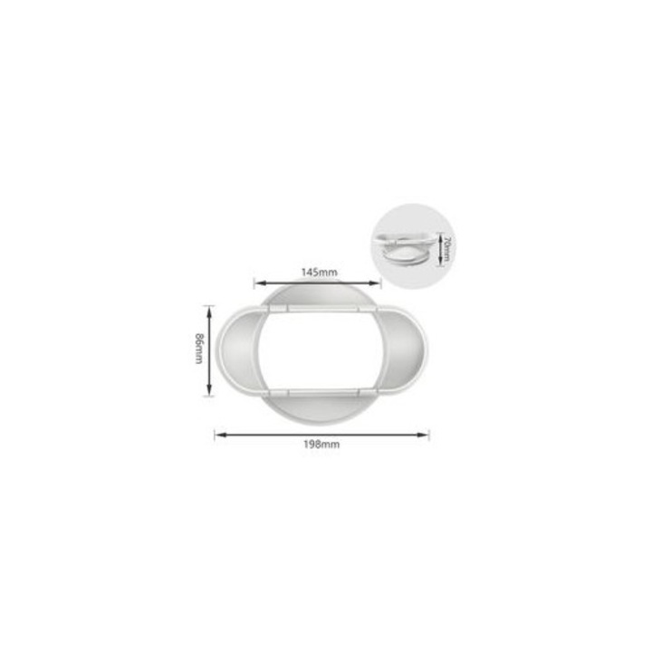 Interfata duza plata teava evacuare caldura aparat aer conditionat mobil 130x150mm