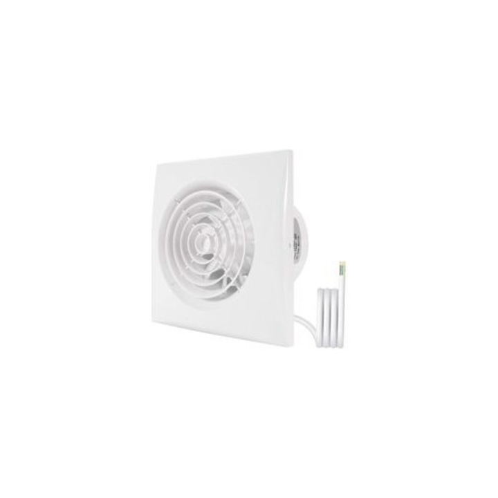Légelszívó ventilátor 100mm, 95 m/h, 2100 RPM, ABS műanyag, falra/mennyezetre szerelhető