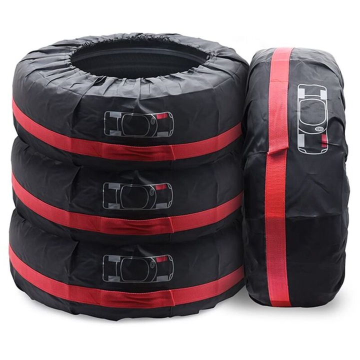 Set 4 huse roti de rezerva auto impermeabile anti-praf 13-18 inch