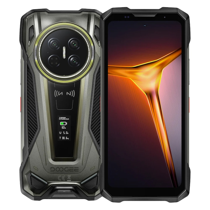 Мобилен телефон DOOGEE V Max 2, Сив, 48GB RAM, 512GB, 22000mAh, 120W бързо зареждане, 6.78" 120Hz